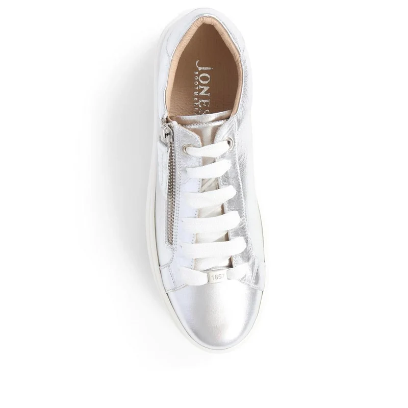 Amaliada Leather Platform Trainers - AMALIADA / 325 316 - Silver