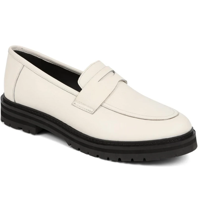 Darra2 Leather Loafers - DARRA2 / 325 352 - White