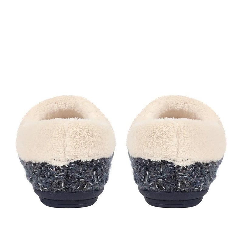 Faux-Fur-Lined Slippers - CARIANA / 324 749 - Navy