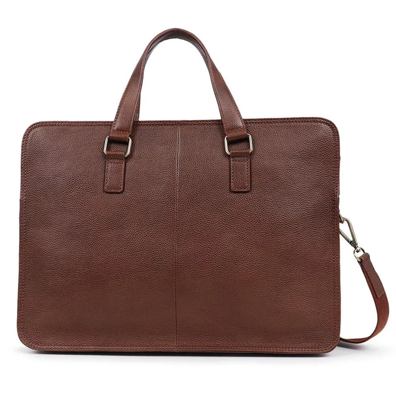 University Leather Briefcase - UNIVERSITY / 324 790 - Tan Grain