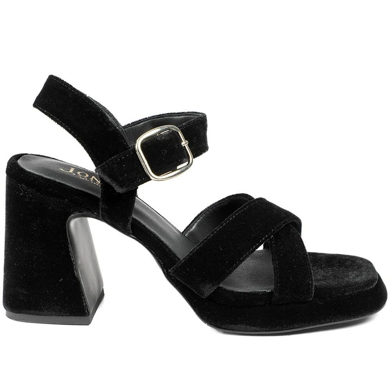 Gladiola2 Leather Platform Sandals - GLADIOLA2 / 325 048 - Black Velvet