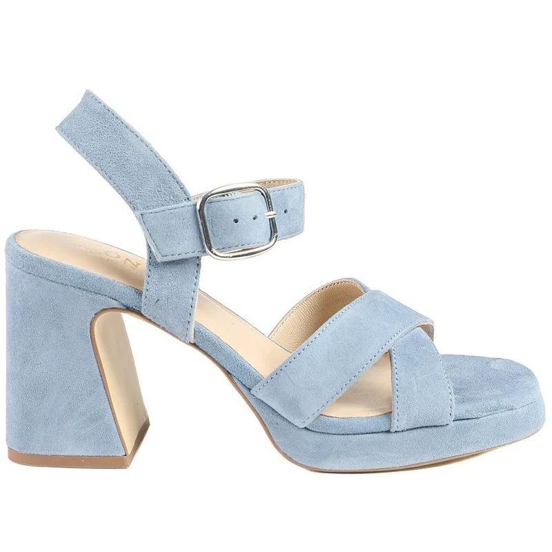 Gladiola2 Leather Platform Sandals - GLADIOLA2 / 325 048 - Powder Blue