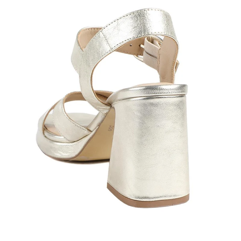 Gladiola2 Leather Platform Sandals - GLADIOLA2 / 325 048 - Gold
