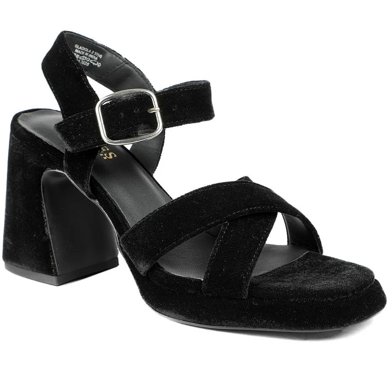Gladiola2 Leather Platform Sandals - GLADIOLA2 / 325 048 - Black Velvet