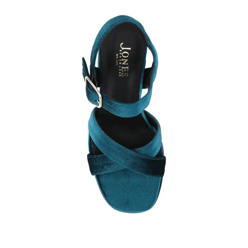 Gladiola2 Leather Platform Sandals - GLADIOLA2 / 325 048 - Teal Velvet