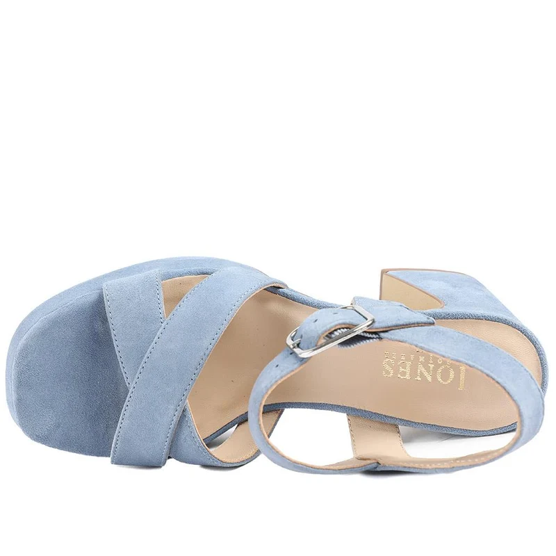 Gladiola2 Leather Platform Sandals - GLADIOLA2 / 325 048 - Powder Blue