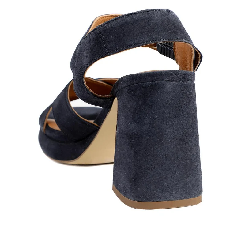 Gladiola2 Leather Platform Sandals - GLADIOLA2 / 325 048 - Navy