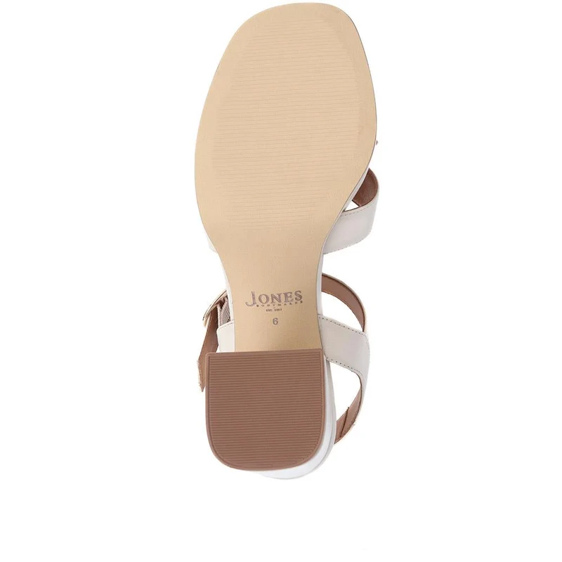 Gladiola2 Leather Platform Sandals - GLADIOLA2 / 325 048 - Cream