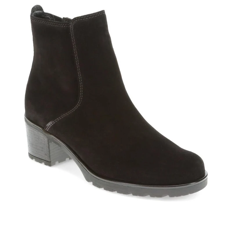 Delight Block-Heeled Ankle Boots - GAB40513 / 325 887 - Black Suede