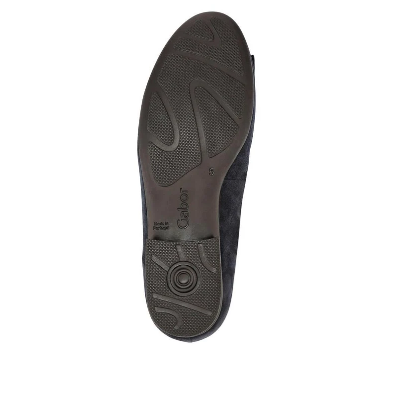Picnic Leather Ballet Pumps - GAB40503 / 325 893 - Navy Suede