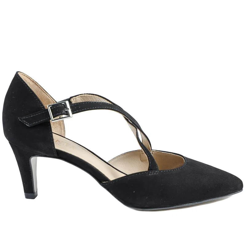 Ysa Leather Stiletto-Heeled Court Shoes - YSA / 327 455 - Black Nubuck