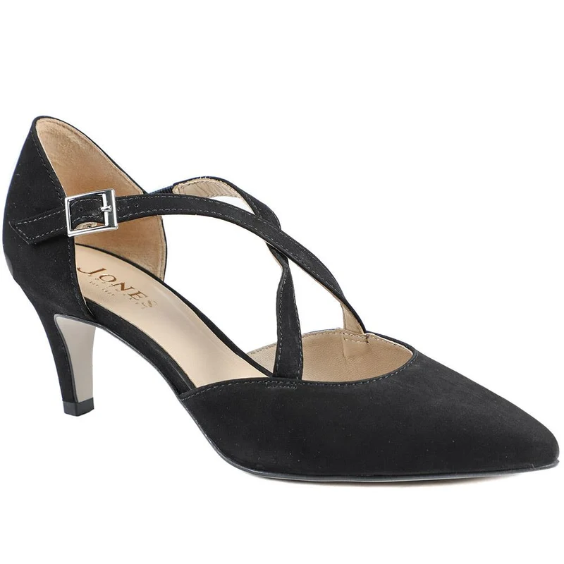 Ysa Leather Stiletto-Heeled Court Shoes - YSA / 327 455 - Black Nubuck