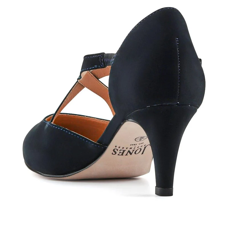 Ysa Leather Stiletto-Heeled Court Shoes - YSA / 327 455 - Navy Nubuck