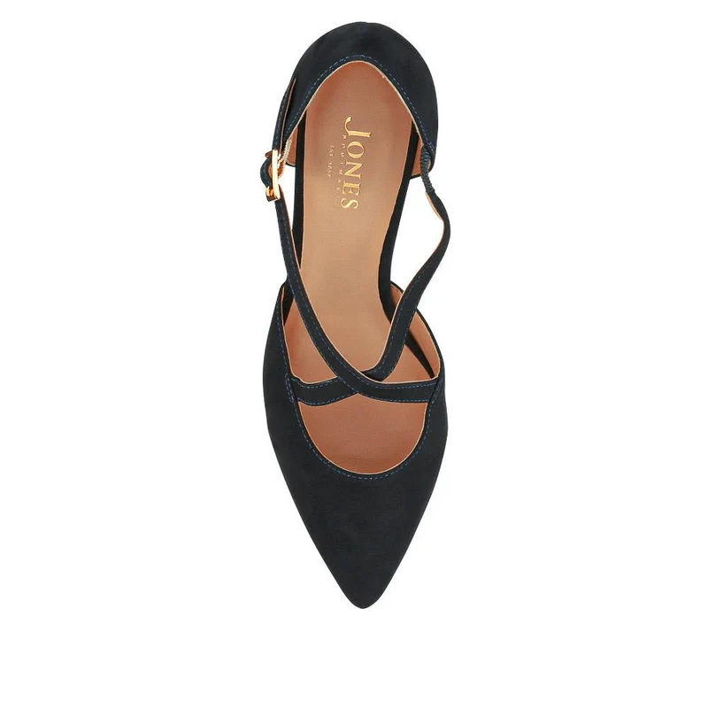 Ysa Leather Stiletto-Heeled Court Shoes - YSA / 327 455 - Navy Nubuck