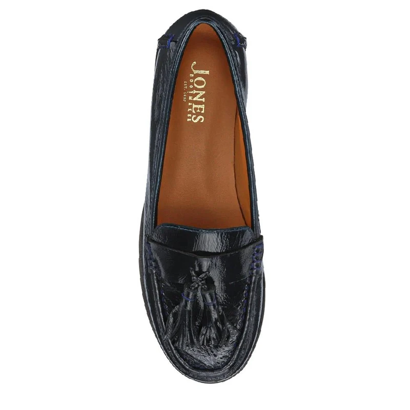 Leather Casual Slip-On Shoes - GERANIUM2 / 326 780 - Navy Patent