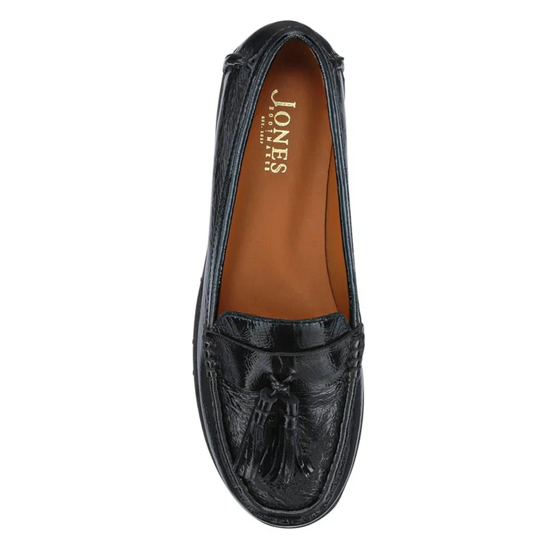Leather Casual Slip-On Shoes - GERANIUM2 / 326 780 - Black Patent