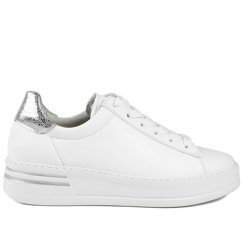 Keystone Gabor Leather Lace-Up Chunky Trainers - GAB41504 / 326 981 - White