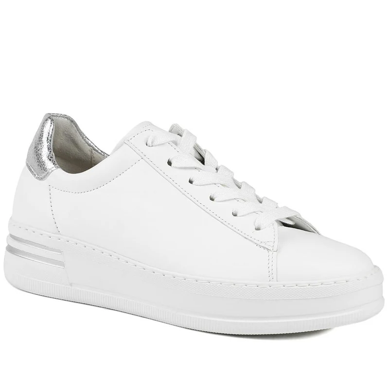 Keystone Gabor Leather Lace-Up Chunky Trainers - GAB41504 / 326 981 - White