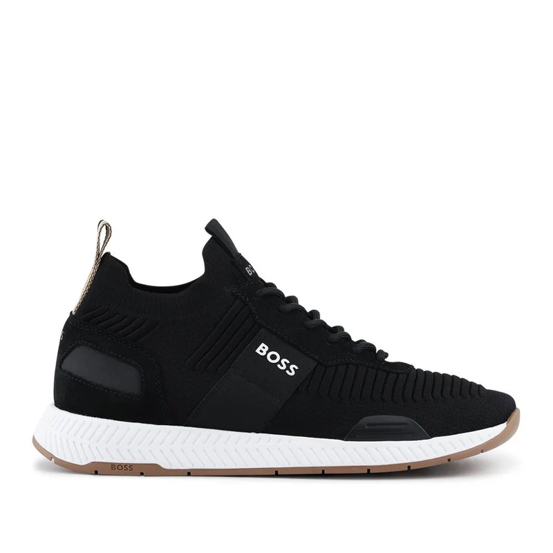 Knitted-Upper Trainers W/ Branding & Suede Trims - HUGO41502 / 327 622