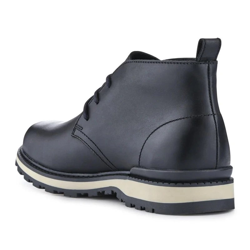 Darrel Grippy Leather Ankle Boots - DARRELL / 328 078 - Black