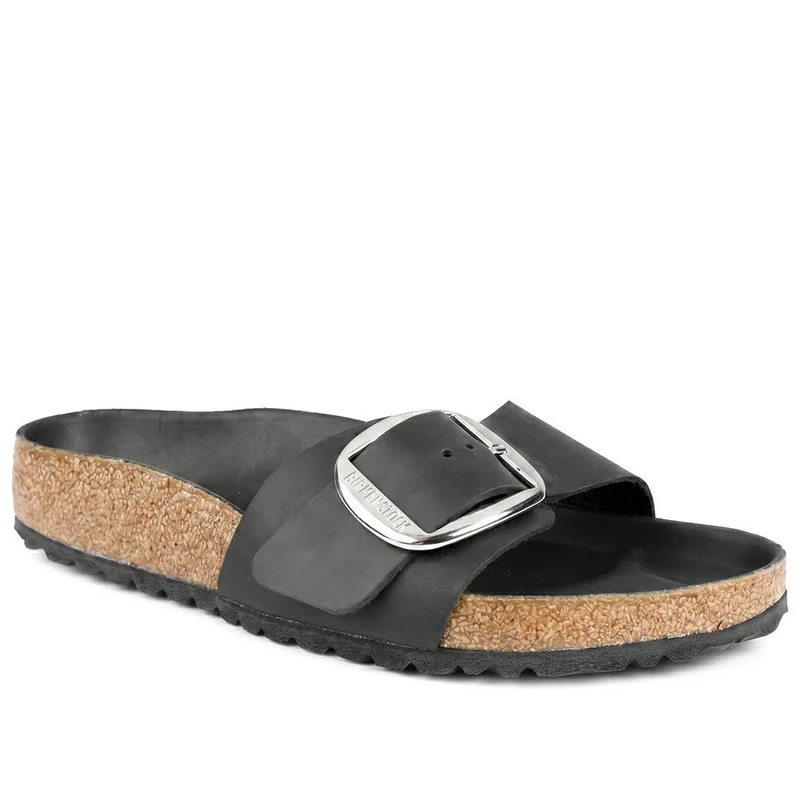 Leather Buckle Mule Sandals - BIRK41042 / 328 790 - Black