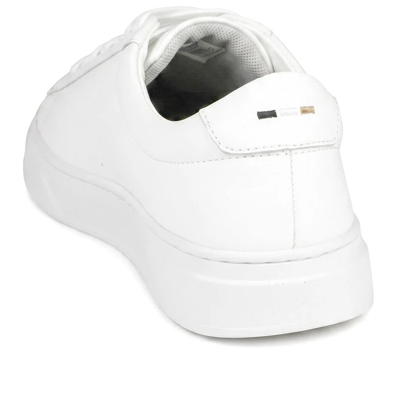 Boss Leather Lace Up Trainers - HUGO42501 / 327 809 - White Leather