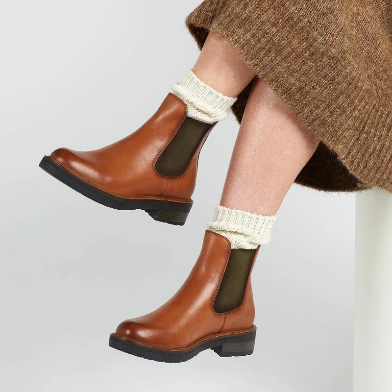 Maddalena Leather Chelsea Boots - MADDALENA / 322 407 - Tan