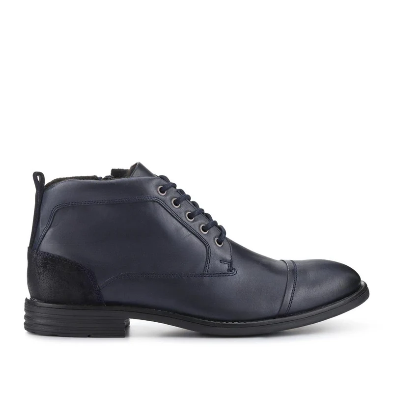 Dorian Smart Leather Ankle Boots - DORIAN / 328 079 - Navy