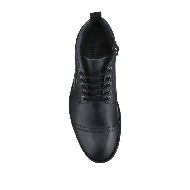 Dorian Smart Leather Ankle Boots - DORIAN / 328 079 - Navy