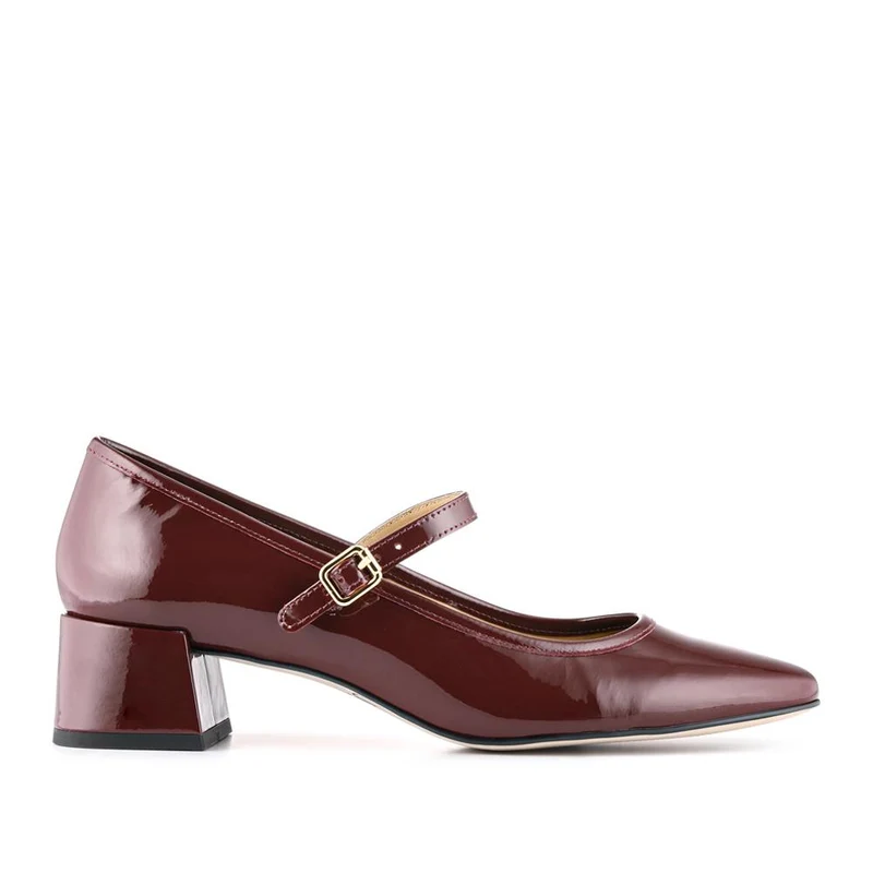 Xabrina Patent Leather Mary Janes - XABRINA / 328 255 - Burgundy Patent