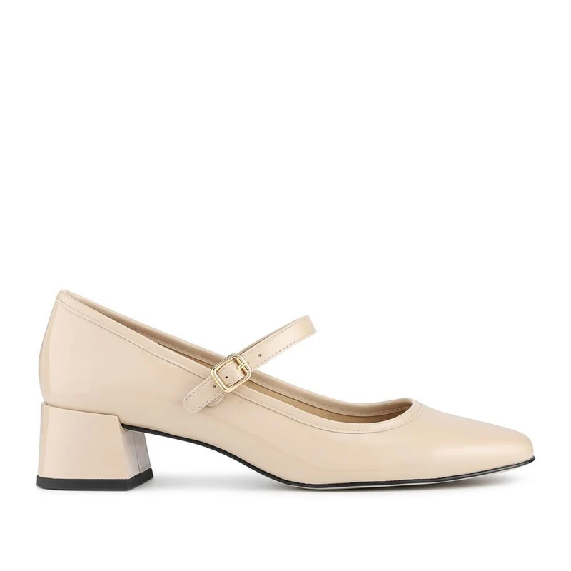 Xabrina Patent Leather Mary Janes - XABRINA / 328 255 - Beige Patent