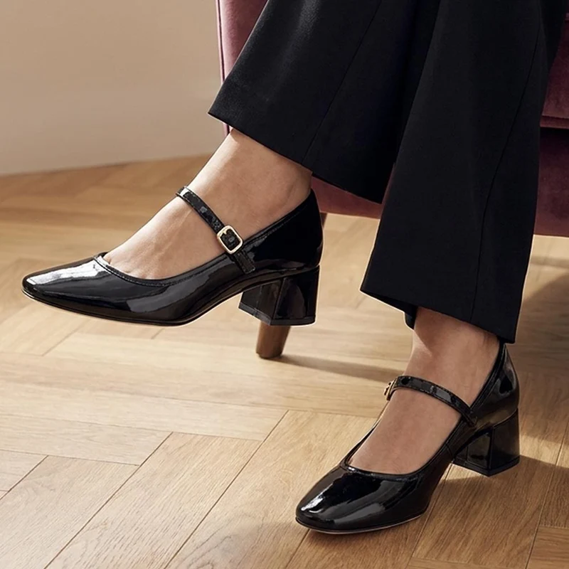 Xabrina Patent Leather Mary Janes - XABRINA / 328 255 - Black Patent