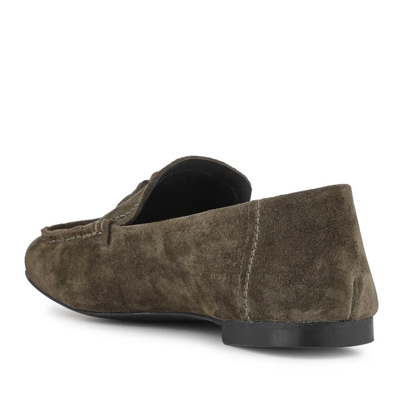Lucee Tasselled Leather Loafers - LUCEE / 328 547 - Olive Suede