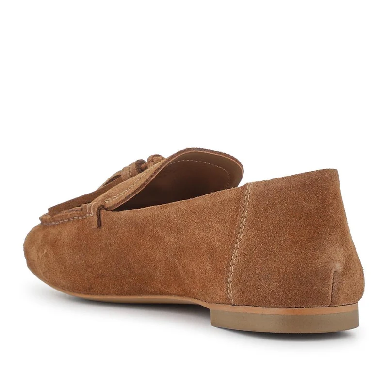 Lucee Tasselled Leather Loafers - LUCEE / 328 547 - Brown Suede