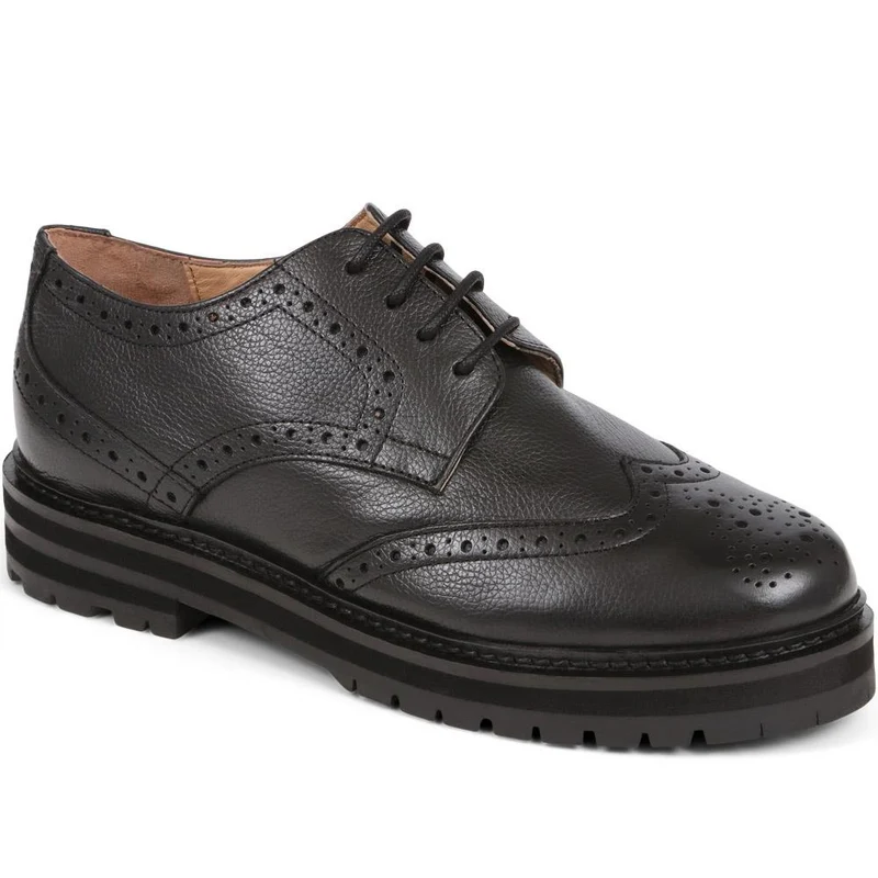 Flossie Leather Brogues - FLOSSIE / 324 287 - Black