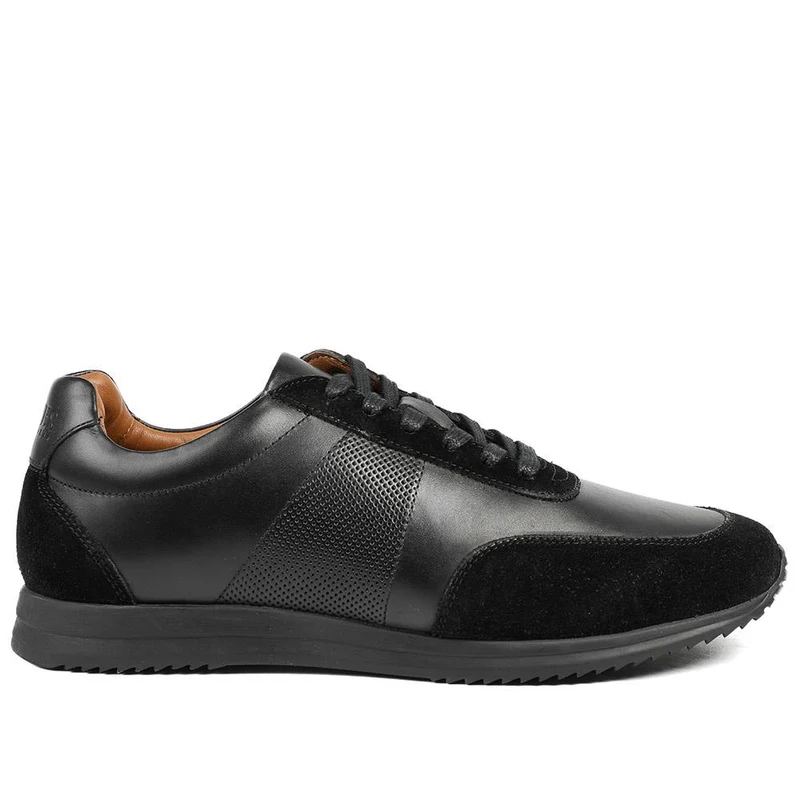 Salvi Wide Fit Leather Trainers - SALVI / 328 876 - Black