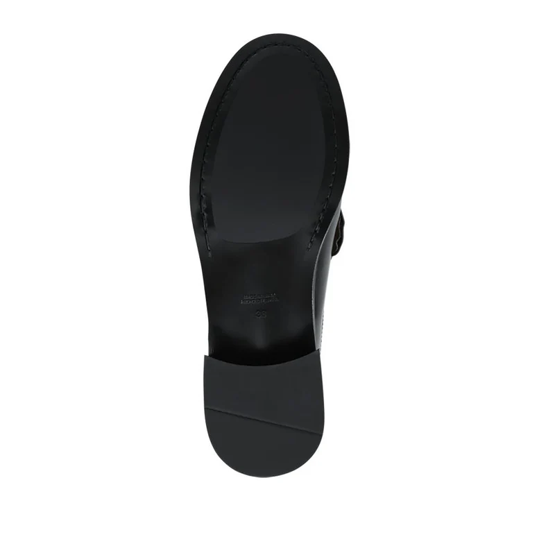 Talitha Leather Heeled Moccasins - TALITHA / 328 354 - Black