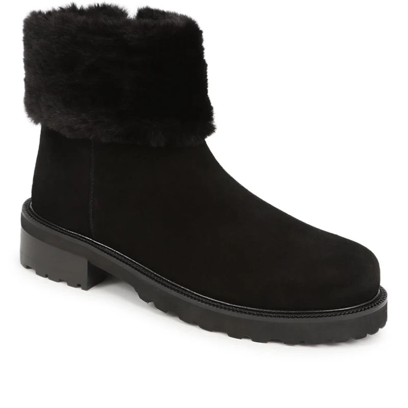 Manda Leather Ankle Boots - MANDA / 325 855 - Black