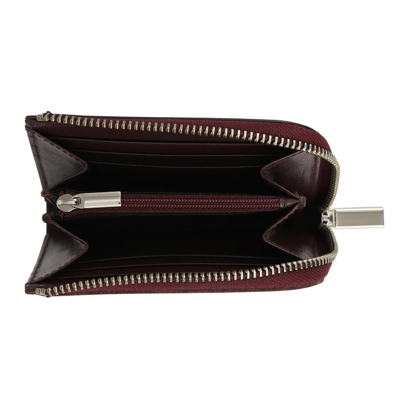Ventra Leather Wallet With Suede Accent - VENTRA / 328 538 - Burgundy Multi