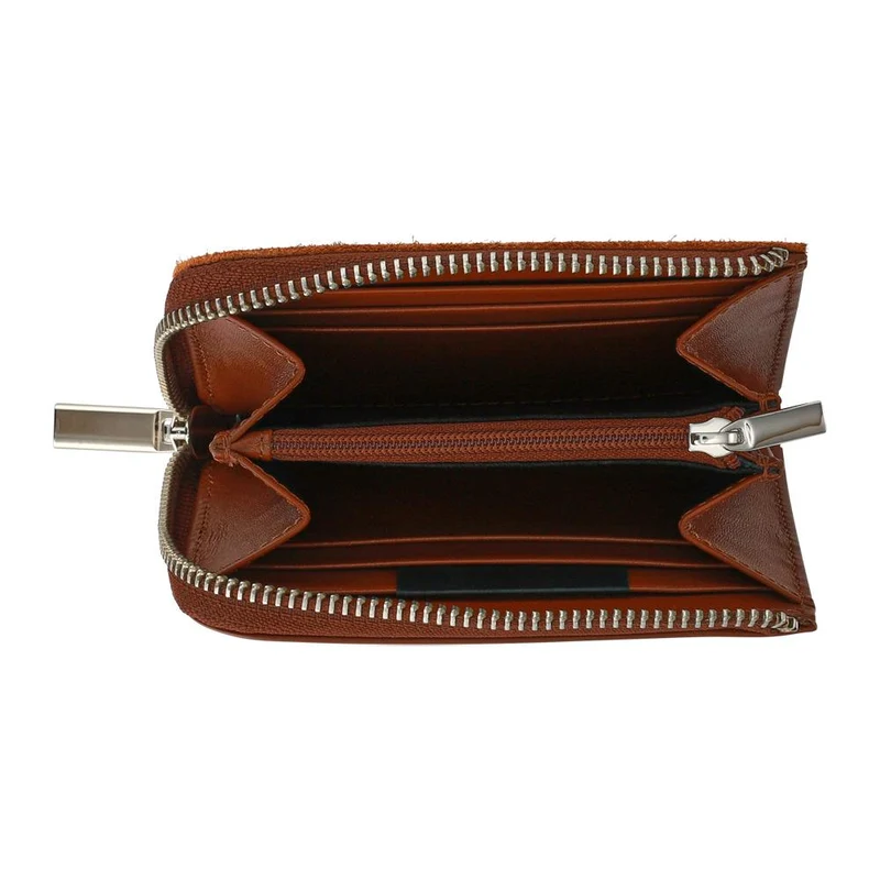 Ventra Leather Wallet With Suede Accent - VENTRA / 328 538 - Tan Multi