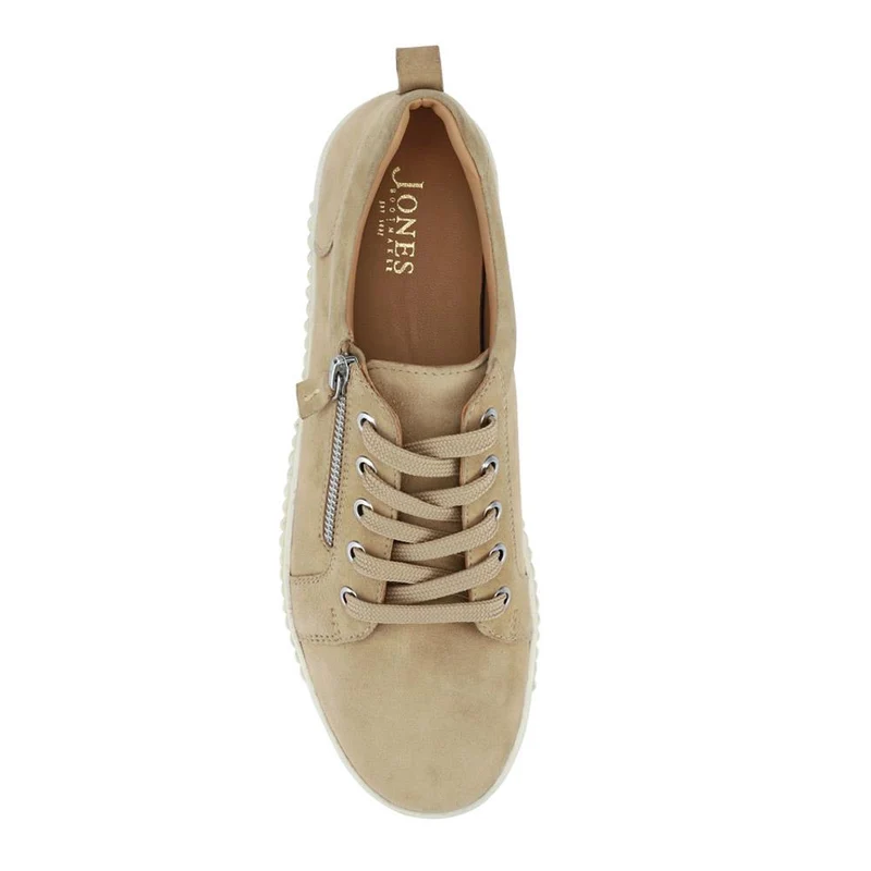 Azure Leather Wide-Fit Trainers - AZURE / 327 234 - Beige