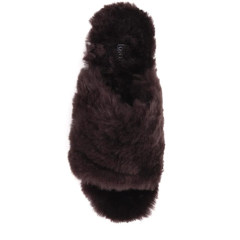 Falonda Faux-Fur Slippers - FALONDA / 326 074 - Chocolate