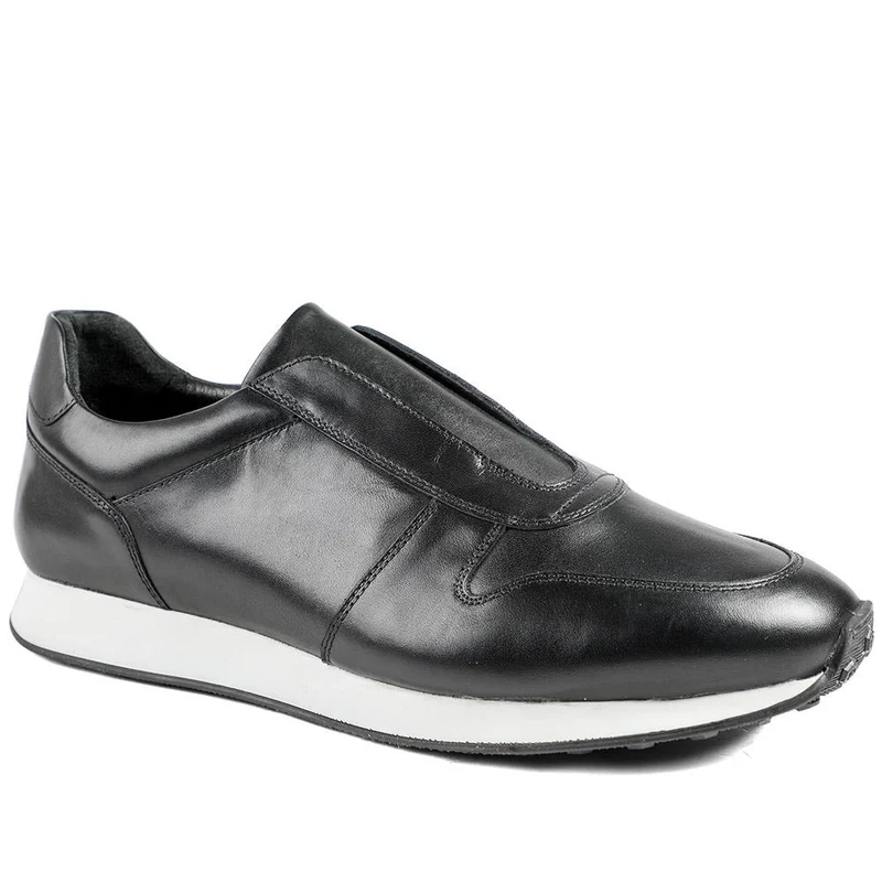 Taccino Leather Slip On Trainers - TACCINO / 329 061 - Black Leather