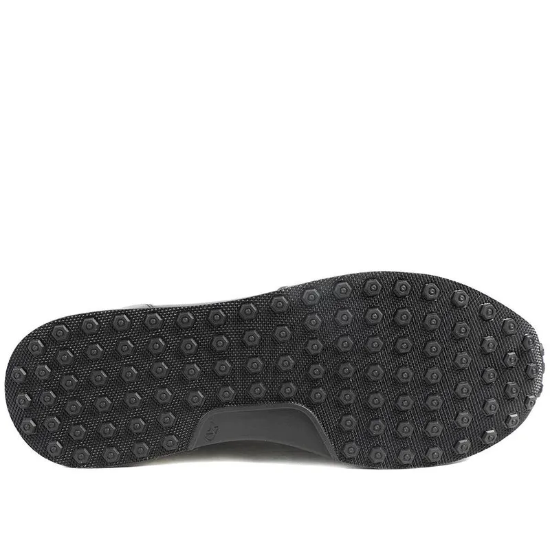 Taccino Leather Slip On Trainers - TACCINO / 329 061 - Black Leather