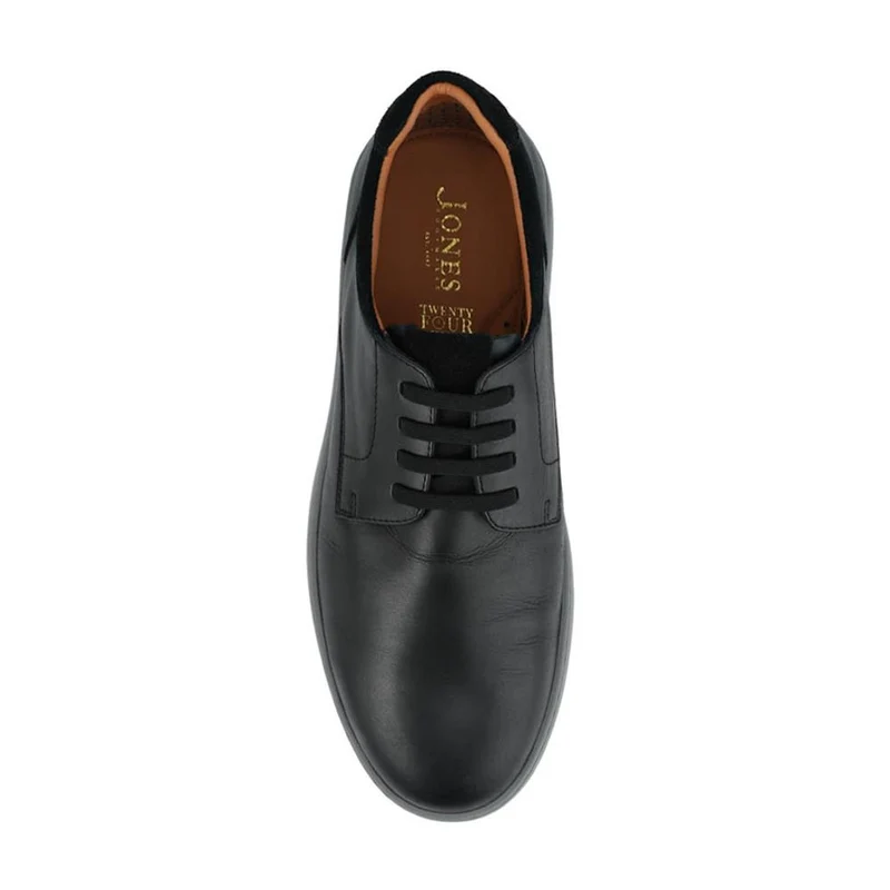 Stevenage Wide Fit Leather Trainers - STEVENAGE / 328 097 - Black Nubuck