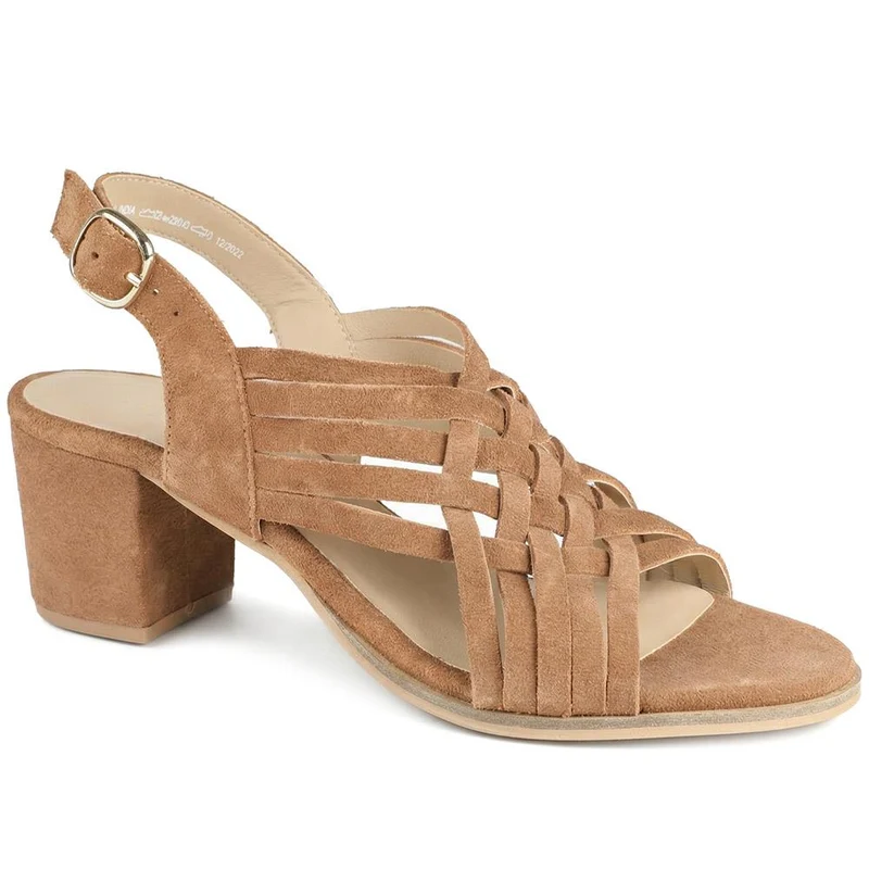 Hosanna Heeled Sandals - HOSANNA / 329 091 - Tan Suede