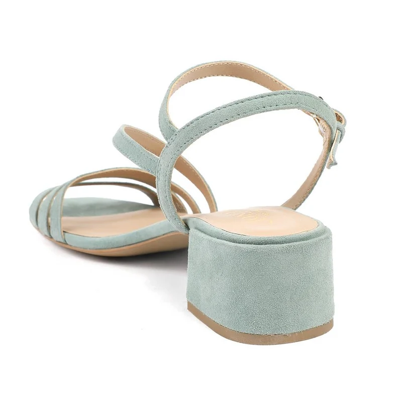 Ginette2 Heeled Leather Sandals - GINETTE2 / 325 061 - Mint