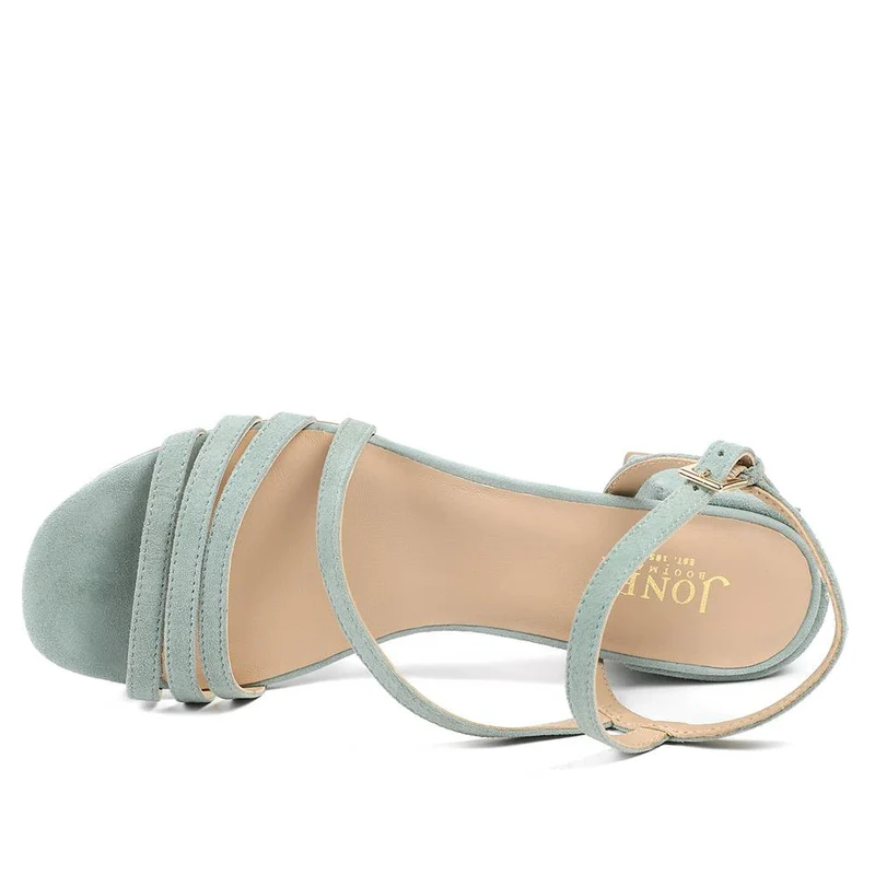 Ginette2 Heeled Leather Sandals - GINETTE2 / 325 061 - Mint
