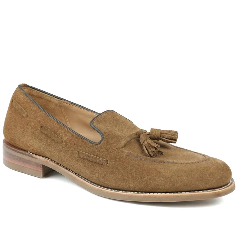 Utah1 Loake Leather Tassel Loafers - UTAH1 / 324 999 - Snuff Suede