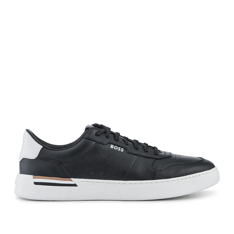 Boss Leather Cupsole Trainers - HUGO41505 / 327 625 - Black